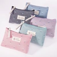 Women's All Seasons Canvas Flower Elegant Basic Square Zipper Cosmetic Bag main image 2