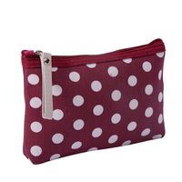 Women's Small All Seasons Canvas Polyester Polka Dots Basic Dumpling Shape Zipper Cosmetic Bag Phone Wallet sku image 2