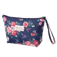 Women's All Seasons Water-repellent Cloth Flower Elegant Classic Style Square Zipper Cosmetic Bag Wash Bag sku image 10