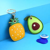 Cute Fruit Beetles Pu Leather Unisex Bag Pendant Keychain main image 3