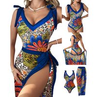 Women's Beach Ditsy Floral Printing 2 Pieces One Piece main image 4