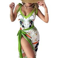 Women's Beach Ditsy Floral Printing 2 Pieces One Piece main image 2
