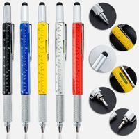 Multifunctional Brush Six-in-one Level A Scale Touchscreen Stylus Cross Word Double-headed Screwdriver Ballpoint Pen main image 1