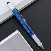 Multifunctional Brush Six-in-one Level A Scale Touchscreen Stylus Cross Word Double-headed Screwdriver Ballpoint Pen sku image 3