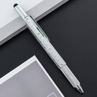 Multifunctional Brush Six-in-one Level A Scale Touchscreen Stylus Cross Word Double-headed Screwdriver Ballpoint Pen sku image 2