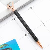 Manufacturers Supply Large Diamond Pen Gold Powder Foreskin Metal Pen Fashion Student Gift Advertising Ballpoint Pen Printing Logo sku image 7