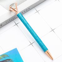 Manufacturers Supply Large Diamond Pen Gold Powder Foreskin Metal Pen Fashion Student Gift Advertising Ballpoint Pen Printing Logo sku image 8