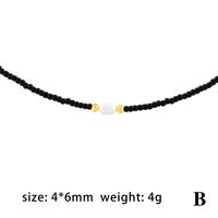 Vacation Simple Style Oval Heart Shape Glass Copper Beaded Plating 18k Gold Plated Women's Necklace sku image 2