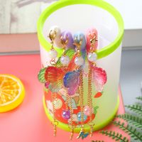 Good-looking Colorful Butterfly Hanging Pen Gold-plated Chain Pearl Accessories Pendant Gel Pen Cute Stationery Student Ball Pen main image 2