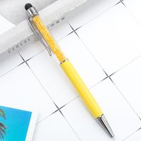 Rotary Ballpoint Pen Metal Crystal Touch Screen Gift Pen Capacitor Advertising Marker Metal Ball Point Pen Printable Logo sku image 23