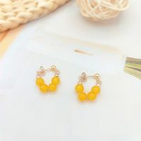 1 Pair Fashion Flower Butterfly Bow Knot Alloy Inlay Artificial Pearls Rhinestones Shell Women's Earrings sku image 18