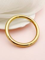 Classic Style Commute Solid Color 304 Stainless Steel 14K Gold Plated Bangle In Bulk main image 1