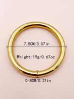 Classic Style Commute Solid Color 304 Stainless Steel 14K Gold Plated Bangle In Bulk main image 2