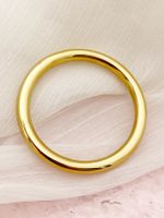 Classic Style Commute Solid Color 304 Stainless Steel 14K Gold Plated Bangle In Bulk main image 3