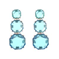 1 Pair Elegant Simple Style Round Inlay Alloy Resin Drop Earrings sku image 5