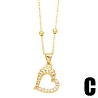 Modern Style Star Heart Shape Stainless Steel Copper Plating Inlay Zircon 18k Gold Plated Pendant Necklace main image 6