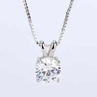 Style Simple Carré Argent Sterling Placage Incruster Zircon Pendentif main image 4
