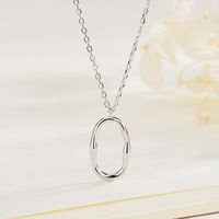 Simple Style Square Sterling Silver Plating Pendant Necklace main image 5