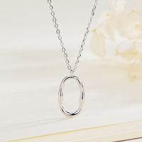 Style Simple Carré Argent Sterling Placage Pendentif main image 5