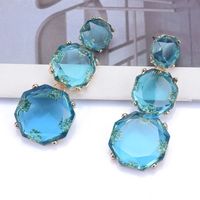 1 Pair Modern Style Geometric Plating Inlay Alloy Drop Earrings main image 6