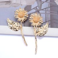 1 Pair Lady Flower Plating Alloy Ear Studs main image 5