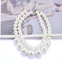 Simple Style Commute Round Alloy Beaded Women's Layered Necklaces main image 1