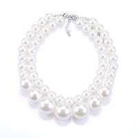 Simple Style Commute Round Alloy Beaded Women's Layered Necklaces main image 6