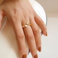 Simple Style Solid Color Stainless Steel Rings In Bulk main image 1