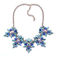 Exaggerated Flower Alloy Inlay Rhinestones Women's Earrings Necklace main image 3