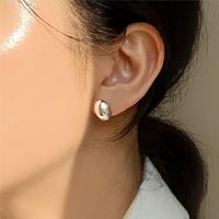 1 Paire Style Simple Couleur Unie Placage Argent Sterling Boucles D'oreilles main image 5