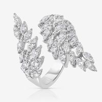 Style Simple Feuilles Le Cuivre Incruster Zircon Anneaux sku image 1