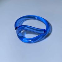 Simple Style Solid Color Arylic Resin Women's Bangle main image 3