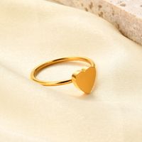 304 Stainless Steel Gold Plated Simple Style Solid Color Rings main image 4