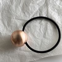 Simple Style Round Solid Color Alloy Plating Hair Tie sku image 3