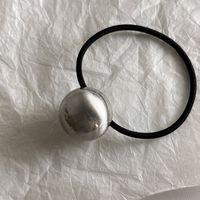 Simple Style Round Solid Color Alloy Plating Hair Tie sku image 2