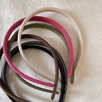Simple Style Solid Color Leather Hair Band main image 1