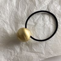 Simple Style Round Solid Color Alloy Plating Hair Tie sku image 1
