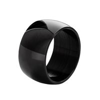 Punk Simple Style Solid Color Titanium Steel Plating Unisex Wide Band Ring sku image 2