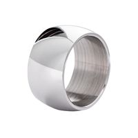 Punk Simple Style Solid Color Titanium Steel Plating Unisex Wide Band Ring sku image 1