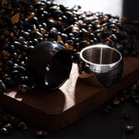 Punk Simple Style Solid Color Titanium Steel Plating Unisex Wide Band Ring main image 2