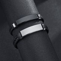 Streetwear Solid Color Stainless Steel Plating Men's Bangle main image 1