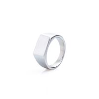 Punk Simple Style Solid Color Titanium Steel Plating Unisex Wide Band Ring sku image 1