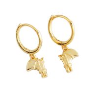 1 Pair Modern Style Simple Style Horse Plating Sterling Silver Drop Earrings main image 4