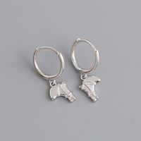 1 Pair Modern Style Simple Style Horse Plating Sterling Silver Drop Earrings sku image 2