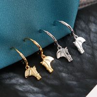 1 Pair Modern Style Simple Style Horse Plating Sterling Silver Drop Earrings main image 2