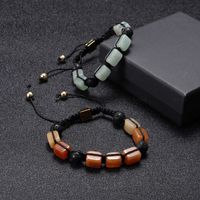 Retro Simple Style Rectangle Natural Stone Agate Unisex Bracelets main image 5