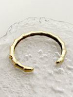 Classic Style Commute Solid Color 304 Stainless Steel 14K Gold Plated Cuff Bracelets In Bulk main image 3