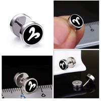 1 Piece Hip-Hop Constellation Plating 304 Stainless Steel Ear Studs main image 3