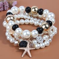 Vacation Starfish Artificial Pearl Alloy Wholesale Bracelets sku image 1