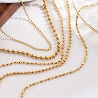Elegant Simple Style Solid Color Stainless Steel 18k Gold Plated Necklace main image 1